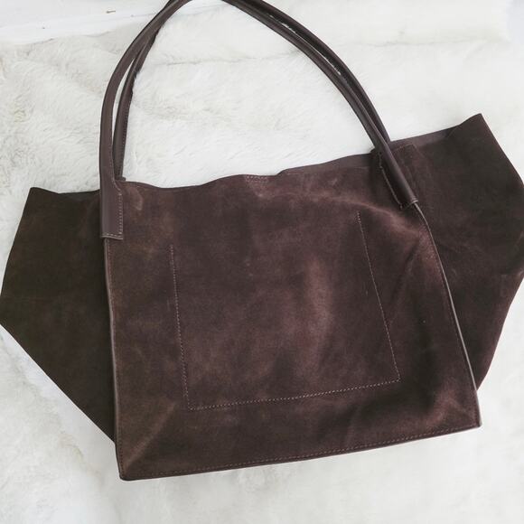 J. Crew Unstructured Large Berkeley Suede Tote Bag Cocoa Brown NWT - Picture 14 of 16